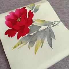 j1239 プリント浴衣芍薬の花 綿