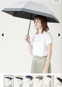 ●新品 未使用●サンバリア100 白（内側は黒）コンパクト2段折り 2段折 コンパクト / 無地 | 完全遮光日傘｜サンバリア100
