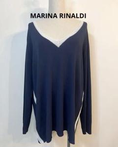 百貨店福袋 MARINA RINALDI】美品！ XL ネイビー チュニック トップス トップス
