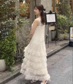 ずっと気になってた ココディール チュールレイヤードワンピース - メルカリ ワンピース