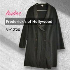 ジャケット レディース ショールカラー 黒 薄め サイズ2X US古着 春 秋