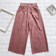 CHARM BERRY TIC ワイドパンツ くすみピンク Mサイズ