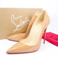 EU37.5 Christian Louboutin ベージュ ヒール 411A