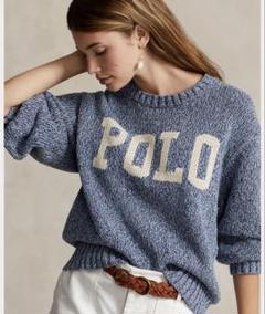 【時間指定不可】 Lauren Ralph POLO ロゴ入り メルカリ - ニット長袖 インターシャ トップス