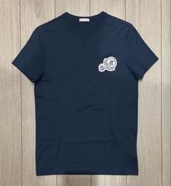 ［新品同様］モンクレール　Tシャツ　ダブルワッペン　ダークネイビー