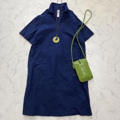 マーガレット・ハウエル　美品ブラック 半袖 シャツワンピース 2023 美品マーガレットハウエル COTTON SILK POPLIN セーラー