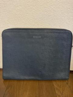 美品MACKINTOSH PHILOSOPHY セカンドバッグ ネイビー レザー