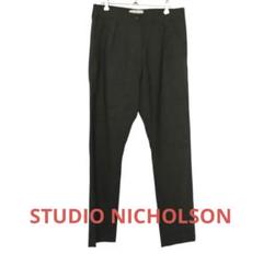 良品　STUDIO NICHOLSON ライトウールトラウザー　カーキ　サイズ2