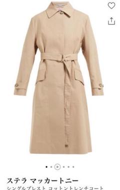 【Stella McCartney】軽量ダブルブレストトレンチコート Women インクブラック ダブルブレスト ベルテッド トレンチ