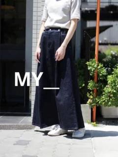 MY__ “TUCK DENIM SKIRT” マキシ丈　デニムスカート