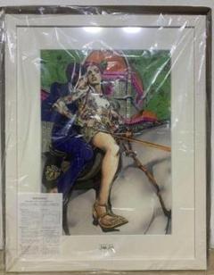18日迄荒木飛呂彦 ジョジョ展複製原画 徐倫＆ブチャラティ ジョジョの奇妙な冒険 荒木飛呂彦原画展 ジョジョ展 2012年 徐倫 × ブチャラティ 高級