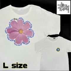 Stussy フラワープリント Tシャツ Lサイズ