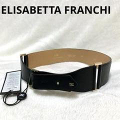 新品タグ付 エリザベッタフランキ サッシュベルト ロゴ エコレザー ブラック m96130457552_1.jpg?1729886750