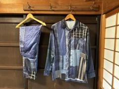 お値下げ！kapital 襤褸と襤褸転写生地 boro ボロスナフキンバッグ KAPITAL BORO Transfer Snufkin Bag Sashiko Boro Bigger