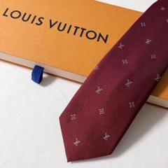 LOUIS VUITTON ルイヴィトン ネクタイ シルク ワインレッド LV柄