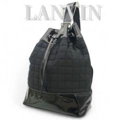 LANVIN ランバン ワンショルダー ショルダーバッグ キルティング エナメル