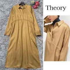 極美品✨20AW セオリー ドローストリングワンピース リキッドツイル M