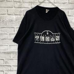 USA製90sヴィンテージTシャツ！シングルステッチ　ブラック半袖古着XL26