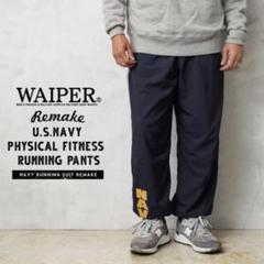 WAIPER U.S. NAVY ランニングパンツ S-L ネイビー