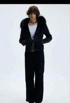 Y2K archive BLACK ファー 光沢 vintage ブルゾン archive unknown ブルゾンジャケット ブラック Y2K 古着
