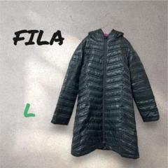 90s FILA ベンチコート XL クレイジーパターン ロゴ OLD 内ボア Vintage 90s Fila Sport Bomber Parka Jacket Xlarge Fila Ski