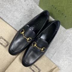 新古品 GUCCI グッチ ブリクストン 5.5 ホースビット ローファー