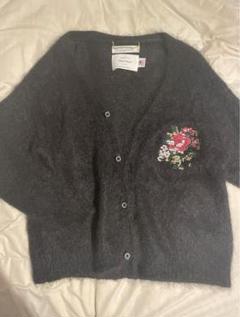 DAIRIKU ダイリク モヘア カーディガン 黒 フラワー 刺繍 花 DAIRIKU ダイリク モヘア カーディガン 黒 フラワー 刺繍 花