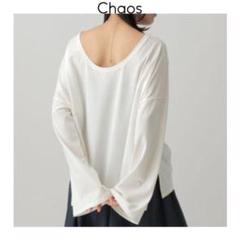 Chaos アディーTシャツ ホワイト カオス ロンT 長袖カットソー