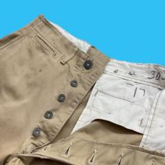 40s US ARMY M-41 メタルチノ チノパン W28 ヴィンテージ 40s U.S.ARMY M-41 カーキ メタルボタン ミリタリー