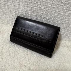 BVLGARI ブルガリ 6連キーケース ブラック シルバー レザー 美品 黒