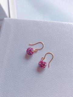 ♡照り艶輝き♡K10YG♡良質ダイヤモンドソリティアピアス
