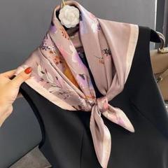 売れ筋商品♡　レディース 上品 スカーフ　シンプル　高級感　ピンク　花　おしゃれ