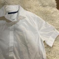 ラルフローレン RALPH LAUREN 半袖シャツ ブラウス 白 XS 比翼