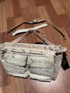 美品 Paondor'e JRA 高級 パイソン レザー 3way バッグ 蛇革
