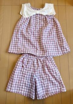 Lycee m.m. チェック柄セット 140サイズ　ローズピンク