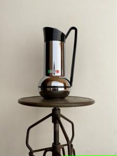 ➀ JAPAN ビンテージ アンティーク ポット 魔法瓶 銀 シルバー