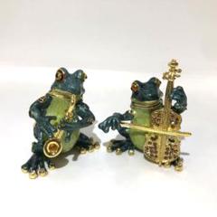カエルのジュエリーボックス　チェロ　サックス　2点セット