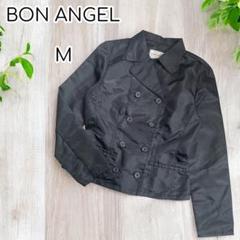 美品♡BON ANGEL ナイロンテーラードジャケット　光沢感　黒　Mのサムネイル