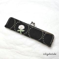 ⚮ミナペルホネン レア ブラック ballade ペンケース がま口ハンドメイド ⚮ミナペルホネン レア ブラック ballade ペンケース がま口