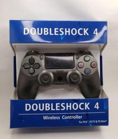 PS4(プレステ4)コントローラー 互換品 メタリック ブラック 黒
