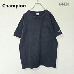 チャンピオン　Tシャツ　M　黒　無地　ワンポイント　綿100％　半袖　カットソー