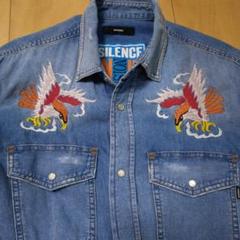 ディーゼル　刺繍デニムシャツ　Lサイズ　美品　定価40000 DIESEL（ディーゼル）の「DIESEL (ディーゼル) RASHI イーグル