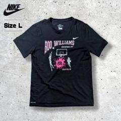 NIKEナイキ半袖Tシャツバスケイベントロゴ黒ブラックスウッシュユニセックス短丈