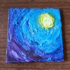 アクリル画 ミニ原画 夜空