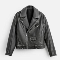 ★新品未使用タグ付 ZARA ダブルライダースジャケット レザー ボア ブラック ZARA(ザラ) ダブルライダースジャケット ブラック サイズ L