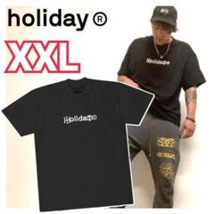 Holiday　ホリデイ　Tシャツ 新品！ホリデイブランド holiday HL*DYロゴTシャツ 黒 XXL