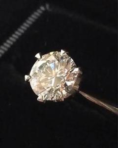 大粒1.064ct F SI2 Good Ptダイヤモンドリング12号 鑑定書付