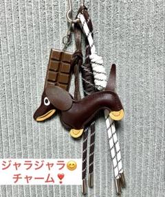 未使用新品❣️ジャラジャラチャーム★犬 チョコ★可愛いカラビナ★パーツ取外しOK