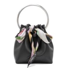 ジミーチュウ　jimmychoo ボンボン　サテン　リボン　バッグ　チェーン 花