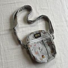 ヒステリックグラマー ヒスミニ ヒッコリーデニム 総ロゴ柄ミニ